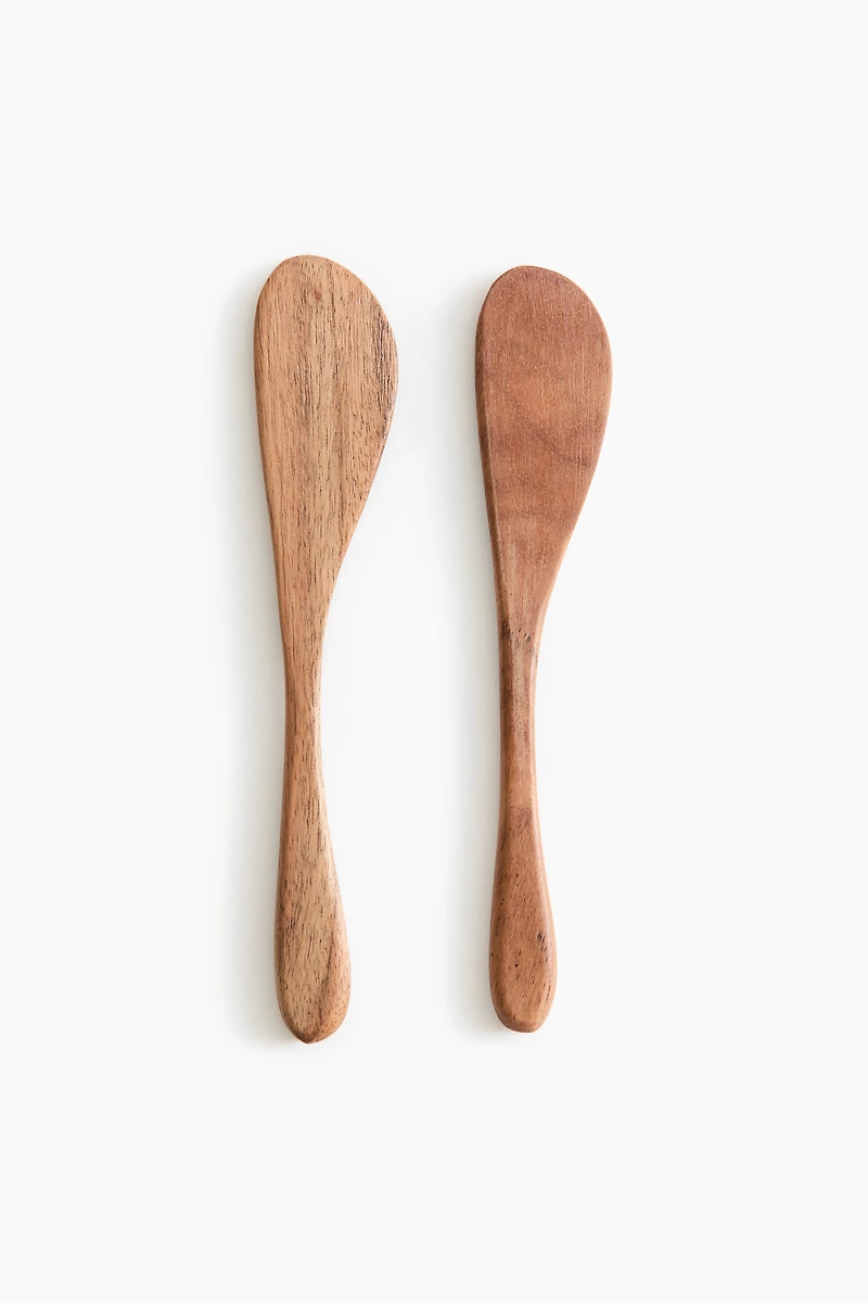 2-Pack Wooden Butter Knives