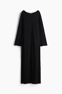 Fine-Knit Boat-Neck Dress