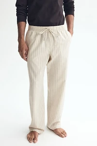 Relaxed-Fit Linen-Blend Pants