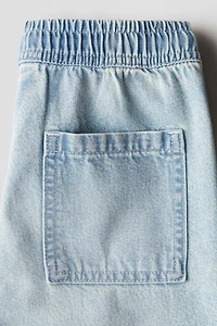 Cotton Denim Shorts