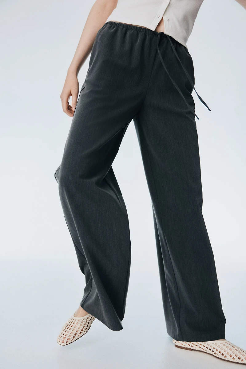 Twill Drawstring Pants