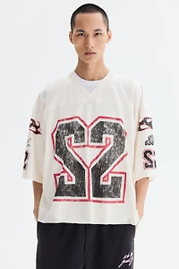 Oversized Printed Mesh T-Shirt