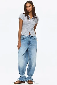 Button-Front Top with Collar