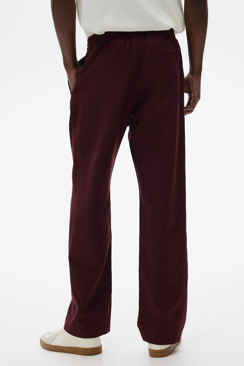 Regular-Fit Linen-Blend Pants