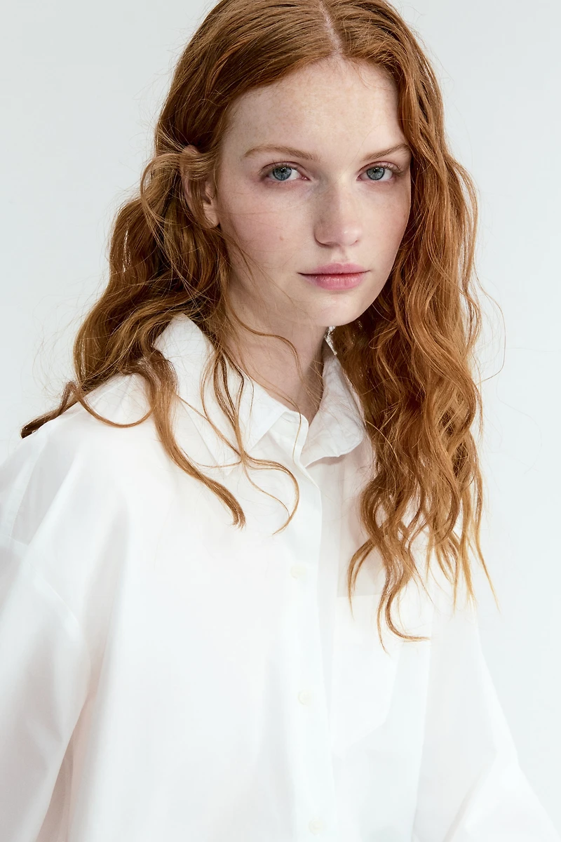 Chemise ample en popeline