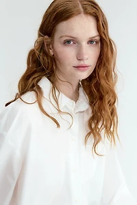 Chemise ample en popeline