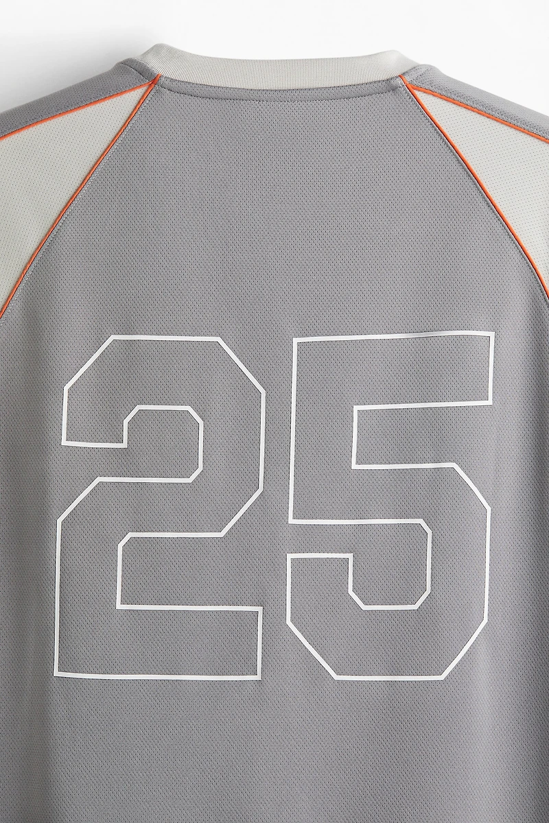 T-shirt à manches longues ample en filet