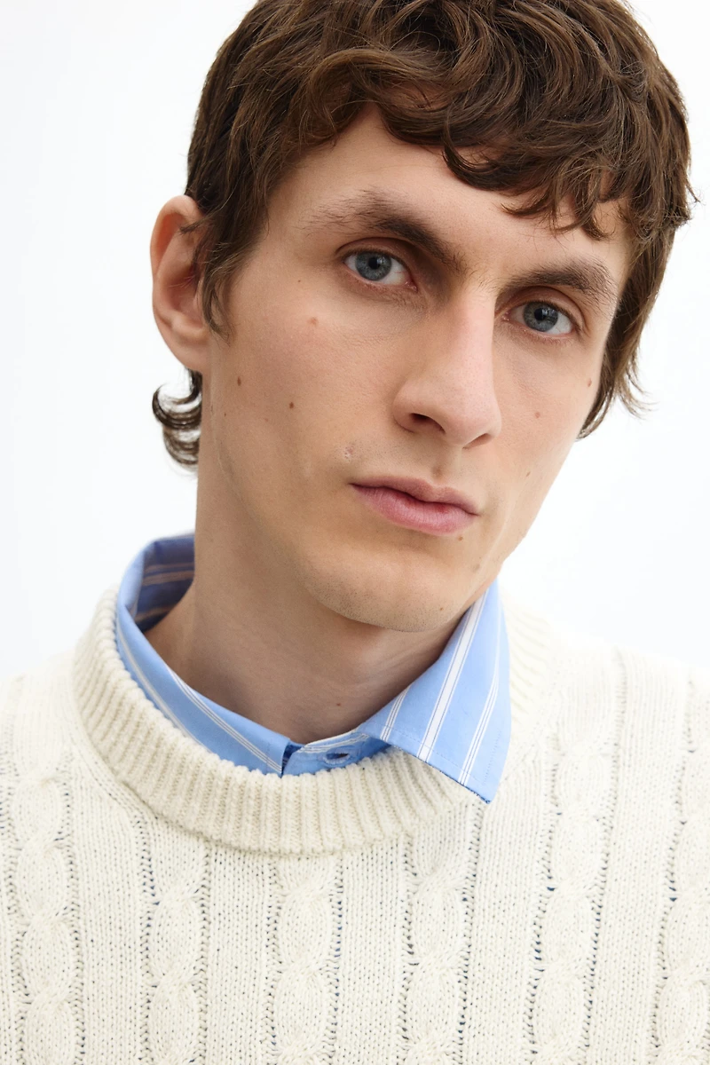 Regular Fit Cable-knit jumper