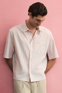 Regular-Fit Boxy Poplin Shirt