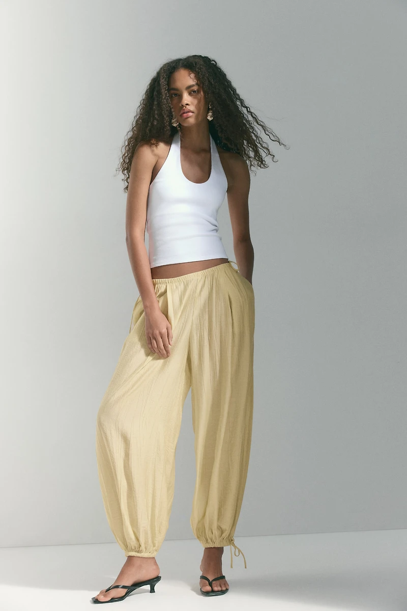 Pantalon à cordon jambes ballon