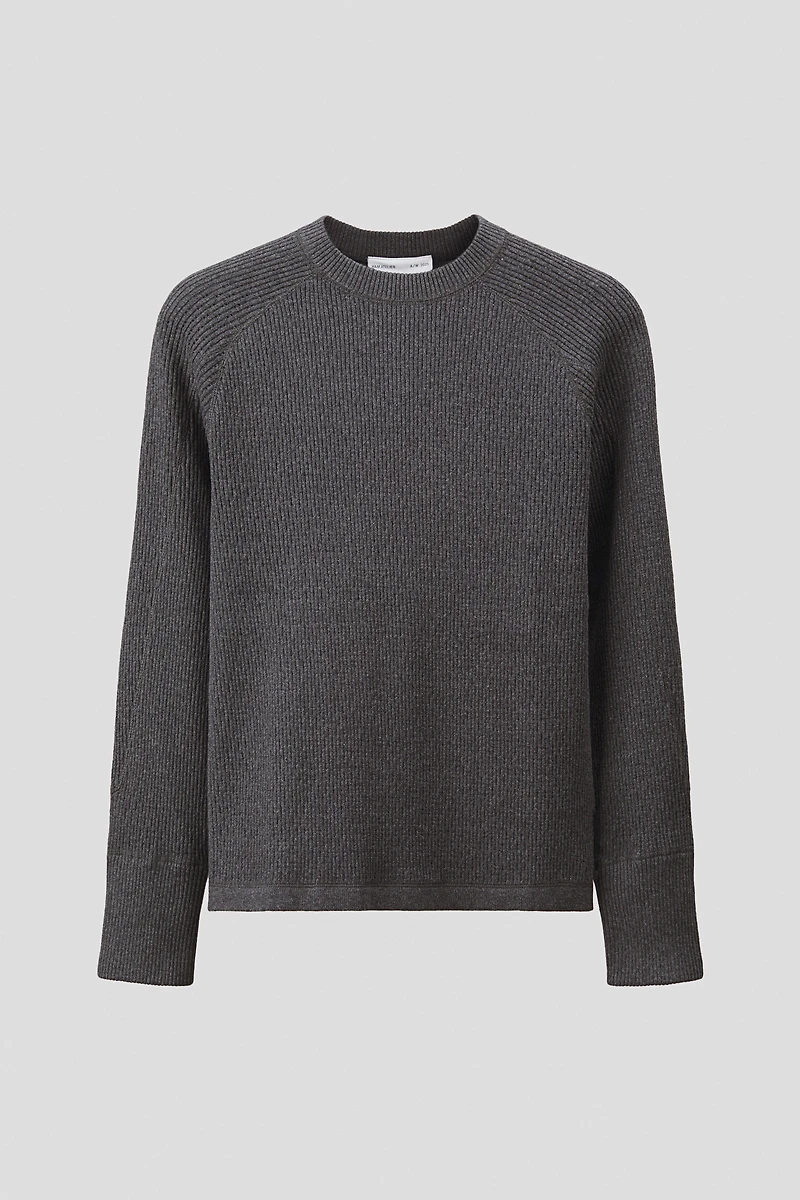 Chandail classique en tricot de coton côtelée