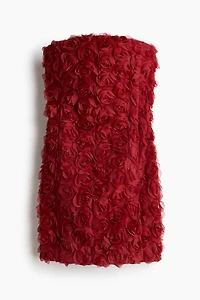 Appliquéd Bandeau Mini Dress