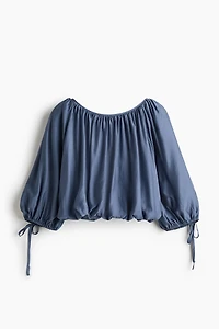 Oversized Tie-Detail Blouse