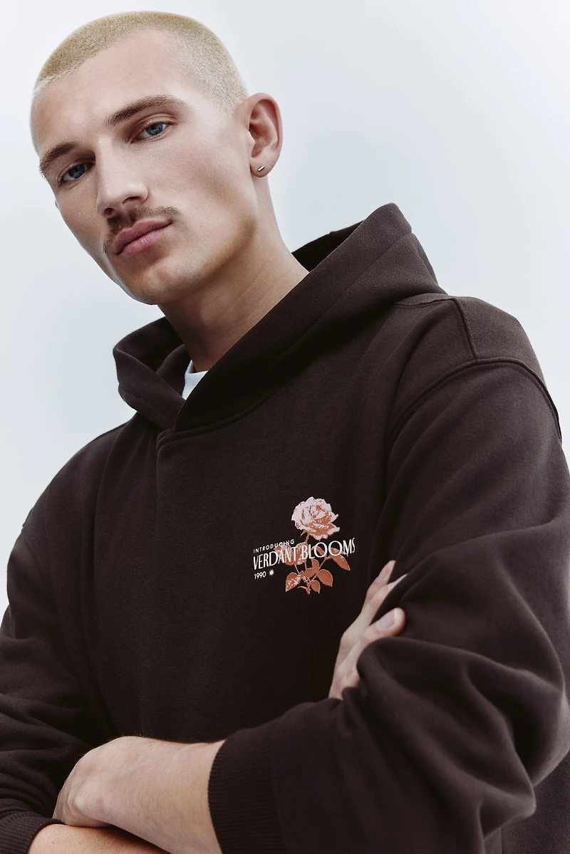 Relaxed-Fit Printed Hoodie