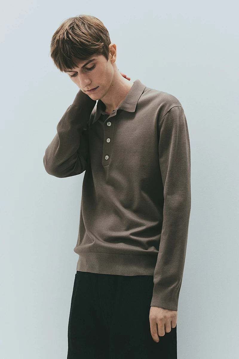 Polo coupe classique en fin tricot