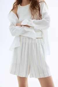 Linen-Blend Shorts