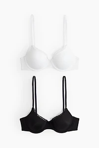 2-pack Padded Underwire Microfiber Bras