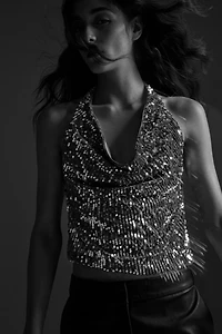 Haut à sequins dos dénudé