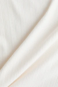 Pointelle-Knit T-Shirt