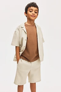 Linen-Blend Shorts