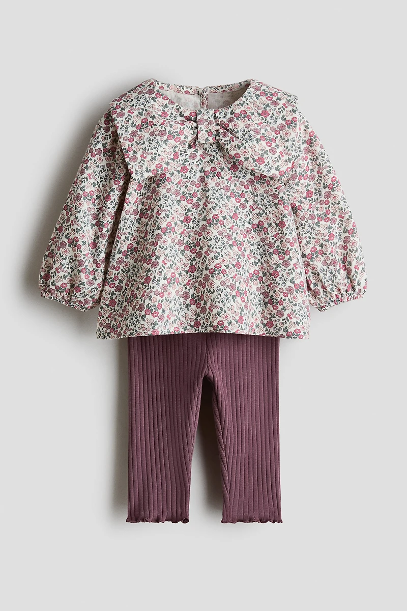 2-piece Blouse and Leggings Set