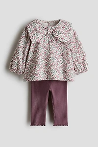 2-piece Blouse and Leggings Set