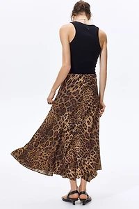 Jupe maxi en satin