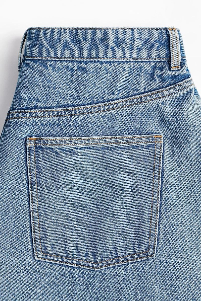 Flared Denim Mini Skirt