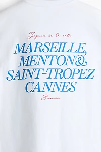 T-shirt très ample à motifs imprimés