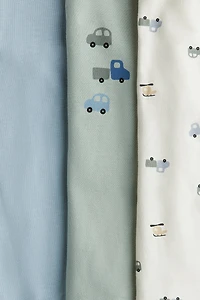 3-pack Cotton Pajama Jumpsuits