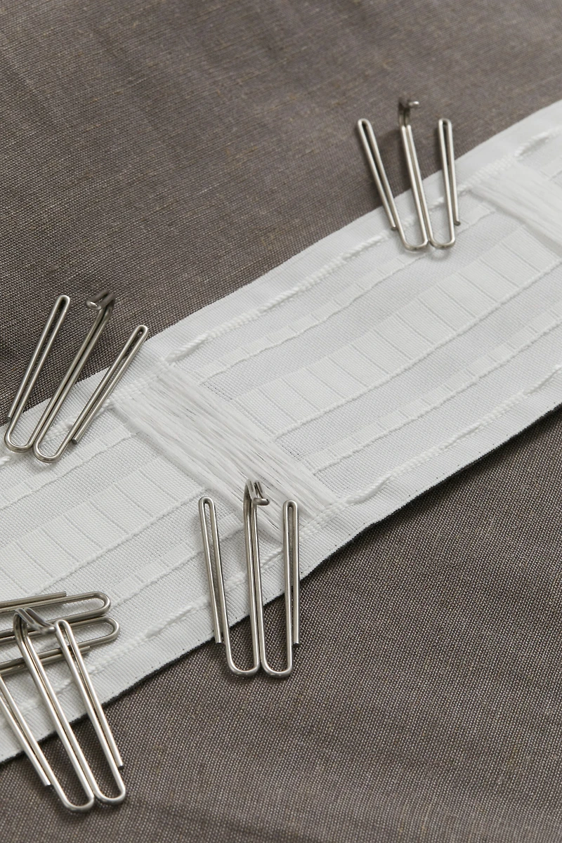 Lot de 2 rideaux longs en lyocell mélangé