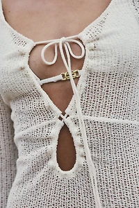 Loose-Knit Beach Dress