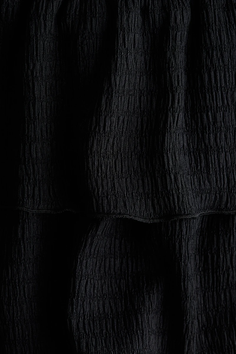 Picot-Trimmed Tiered Skirt