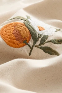 Embroidered-Motif Cotton Cushion Cover