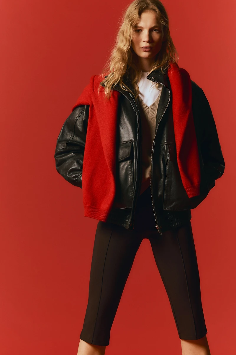 Creased Capri Leggings