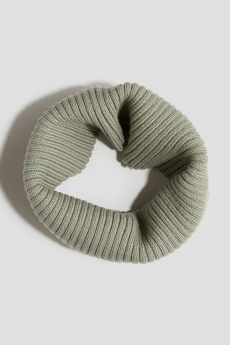 Rib-Knit Tube Scarf