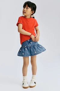 Jupe en denim imprimé
