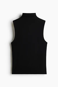 Sleeveless Mock Turtleneck Top