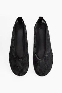 Embroidered Ballet Flats