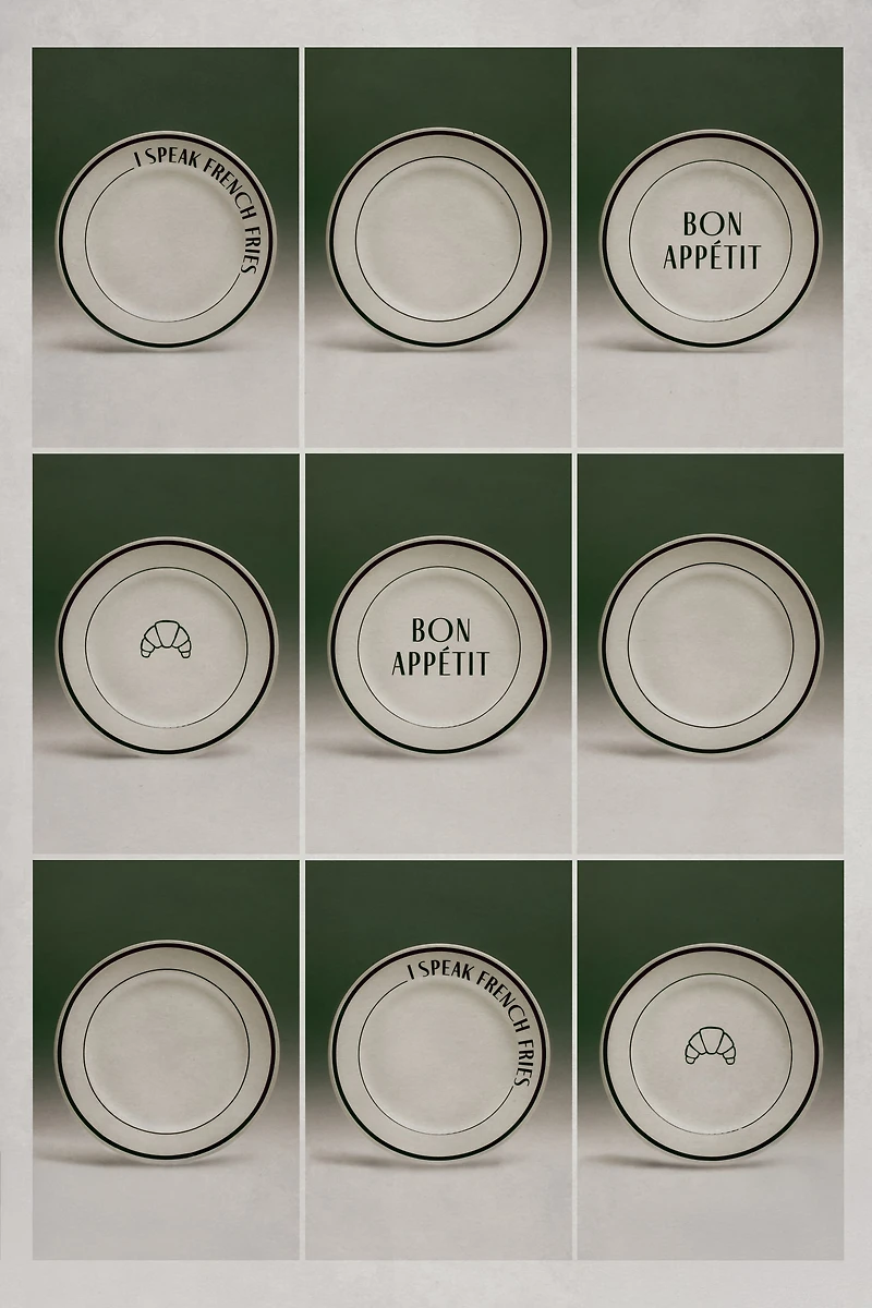 2-Pack Porcelain Medium-Sized Plates