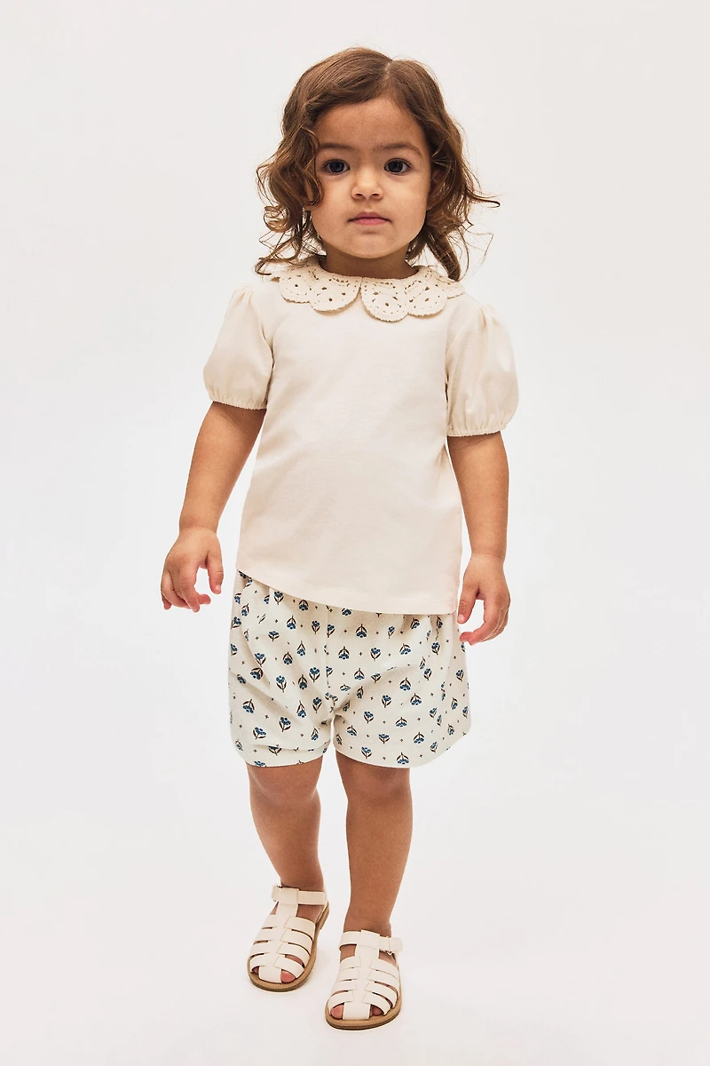 Printed jersey shorts