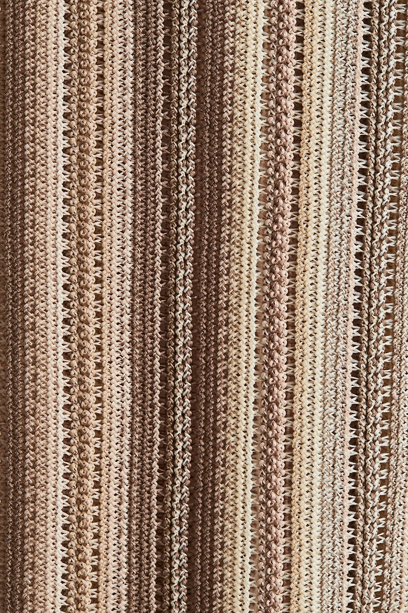 Regular Fit Crochet-Look Shirt
