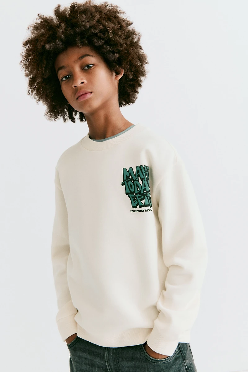 Printed Brushed-Inside Sweatshirt
