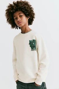 Printed Brushed-Inside Sweatshirt