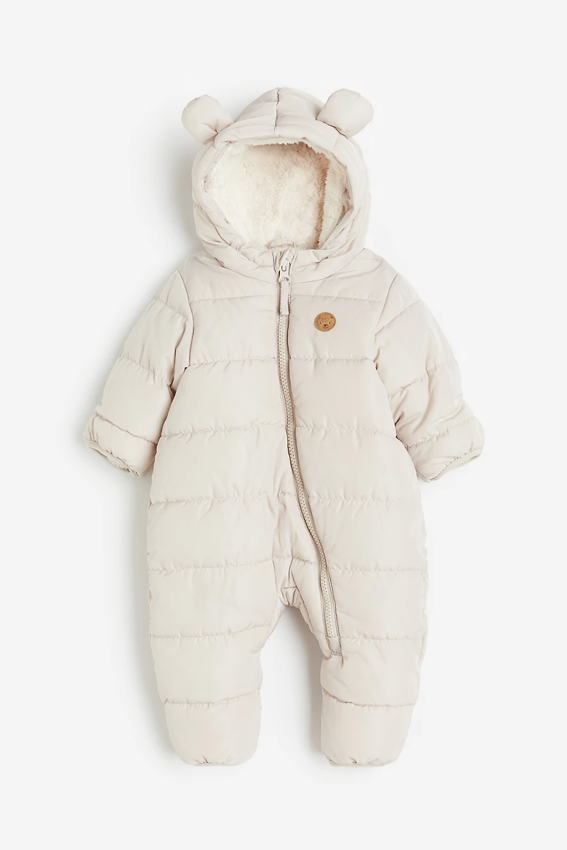 Combinaison d'hiver doublée de tissu peluche
