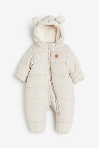 Combinaison d'hiver doublée de tissu peluche