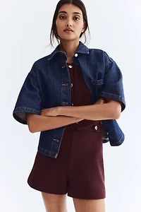 Textured-Knit Shorts