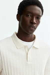 Slim-Fit Textured Jersey Polo Shirt