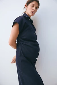 MAMA Robe à manches courtes en denim