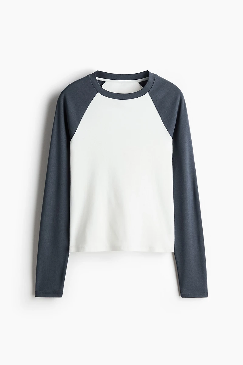 Haut en coton avec manches raglan